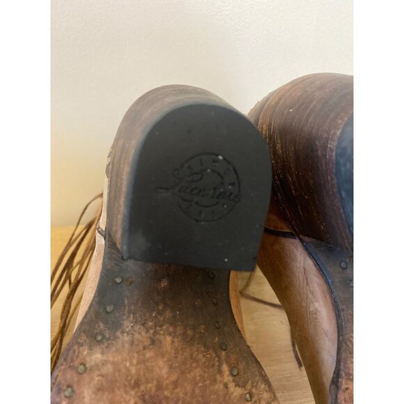 Vintage Lucchese Women's Brown Western Cowboy Boots With Tassels Size 7.5 - Picture 7 of 8